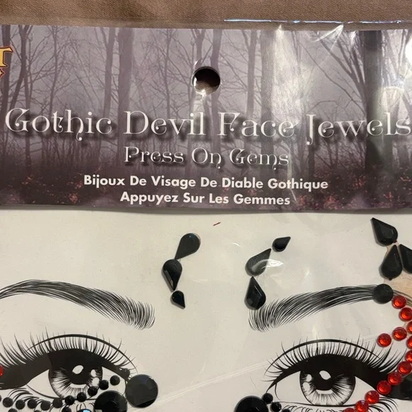 Spirit Halloween Adult Gothic Devil Costume includes Face Jewels and choker -L - Picture 7 of 14